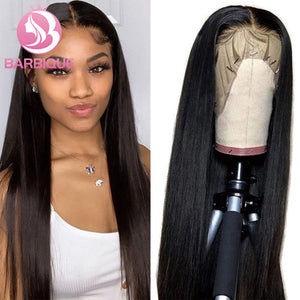 Barbique Pre Plucked Virgin Hair Straight Human Hair Wigs 5x5 Lace Closure Wig