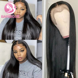 Barbique Pre Plucked Virgin Hair Straight Human Hair Wigs 5x5 Lace Closure Wig