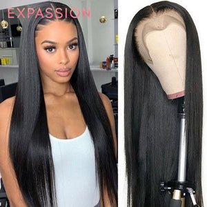 EXPASSION 5x5 HD Lace Closure Wigs Straight Virgin Human Hair Wigs