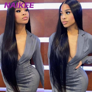 NAIKEE 13×4 HD Lace Front Wigs Straight Human Hair Wigs