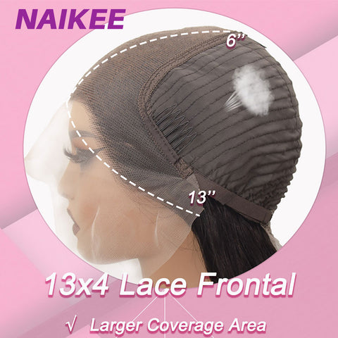 Image of NAIKEE 13×4 HD Lace Front Wigs Straight Human Hair Wigs