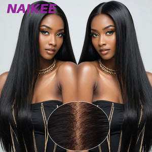 NAIKEE 13×4 HD Lace Front Wigs Straight Human Hair Wigs