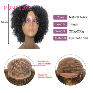 MONALUXE 4x4 Lace Clousre Wig Kinky Curly Human Hair Wigs