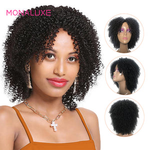 MONALUXE 4x4 Lace Clousre Wig Kinky Curly Human Hair Wigs