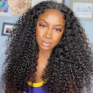 Silkyin Kinky Curly Human Hair Wigs HD 5x5 Wig