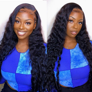 Silkyin 13×4 HD Lace Front Wigs Deep Wave Human Hair Wigs