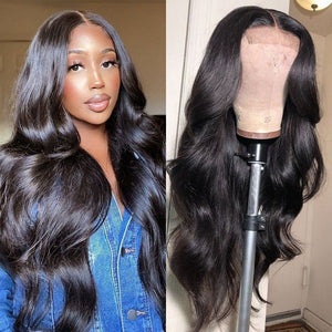 Silkyin 5x5 Lace Closure Wig Pre Plucked Virgin Straight Human Hair Wigs