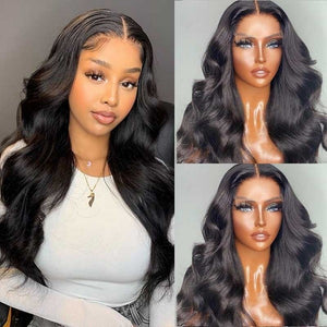 Silkyin 5x5 Lace Closure Wig Pre Plucked Virgin Straight Human Hair Wigs