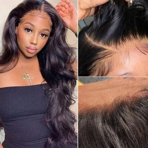 Image of Silkyin 5x5 Lace Closure Wig Pre Plucked Virgin Straight Human Hair Wigs