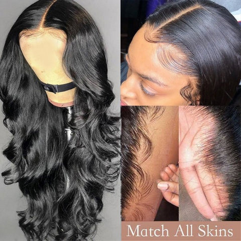 Image of Silkyin 5x5 Lace Closure Wig Pre Plucked Virgin Straight Human Hair Wigs