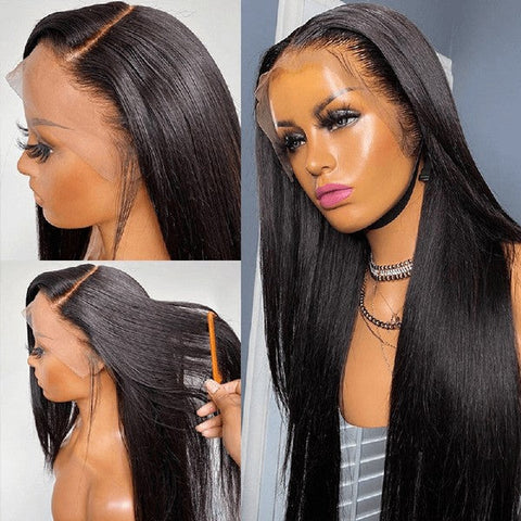 Image of Silkyin Straight Brazilian Human Hair Wigs 13x4 Lace Frontal Wigs