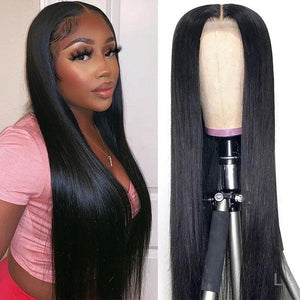 Silkyin Straight Brazilian Human Hair Wigs 13x4 Lace Frontal Wigs