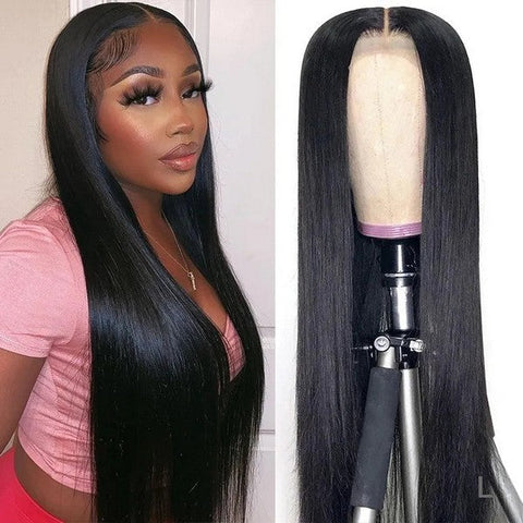 Image of Silkyin Straight Brazilian Human Hair Wigs 13x4 Lace Frontal Wigs